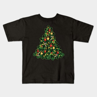 Christmas Tree Print Festive Holidays Kids T-Shirt